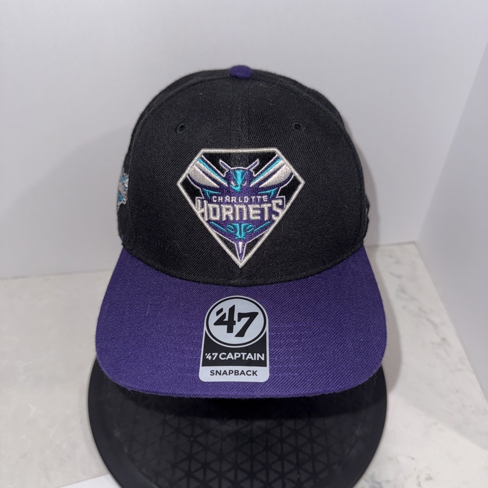 charlotte hornets hat 47 brand snapback New purple black